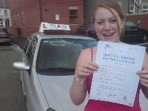 Alisa just passed her driving test