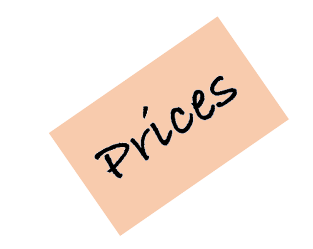 Prices label word